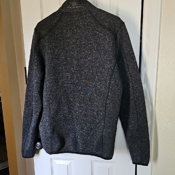 Men's Dark Gray Zip-Up Jacket with Blue Accents - Picture 2 of 6